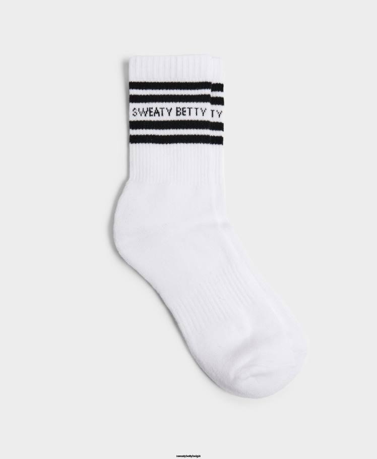 Sweaty Betty accessoires R26N283 wit Zwart vrouwen Varsity slogan sokken