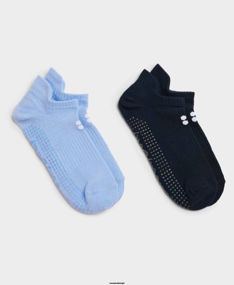 Sweaty Betty accessoires R26N308 briesje blauw vrouwen Barre gripper-sokken, set van 2