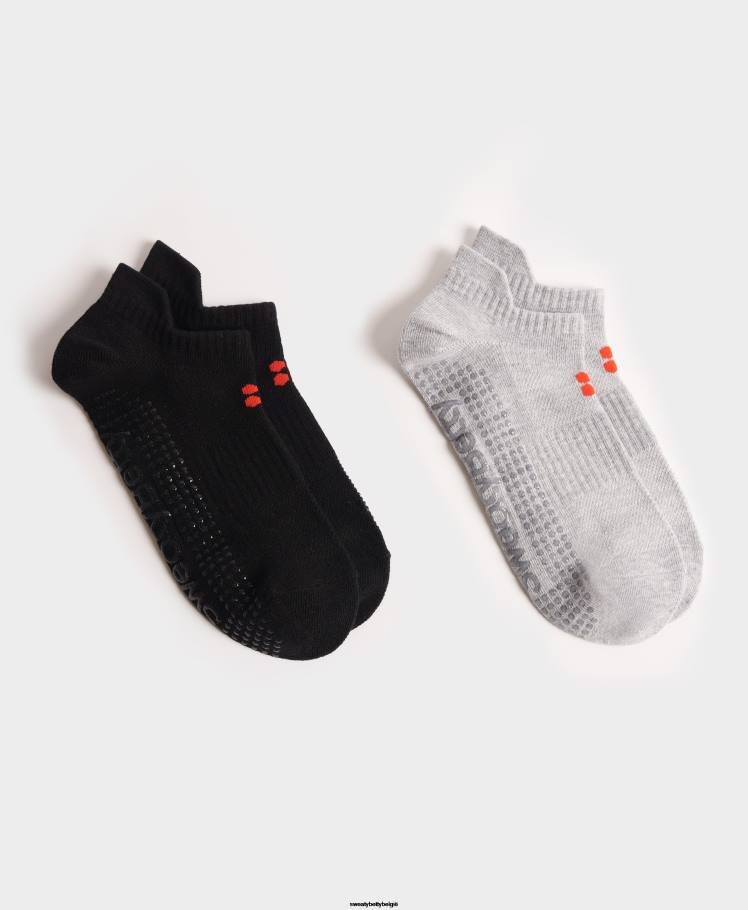 Sweaty Betty accessoires R26N309 zwart multi vrouwen Barre gripper-sokken, set van 2