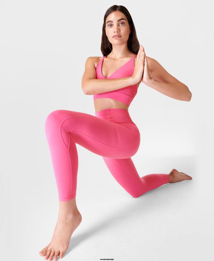 Sweaty Betty kleding R26N1011 vrolijk roze vrouwen superzachte 7/8 legging kleurentheorie