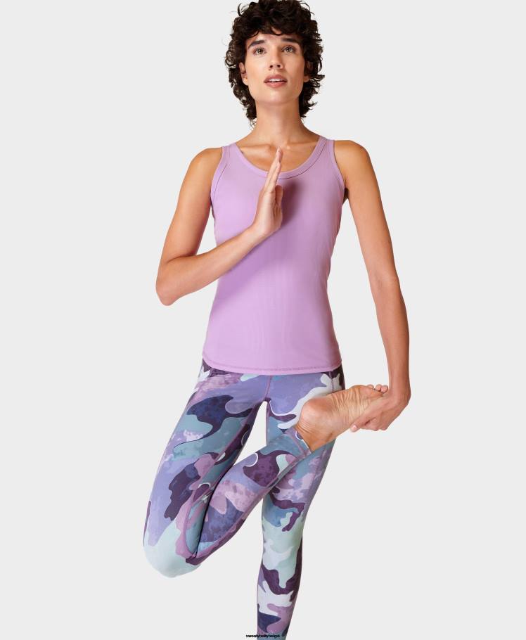 Sweaty Betty kleding R26N178 groene camouflagepatchprint vrouwen superzachte yogalegging