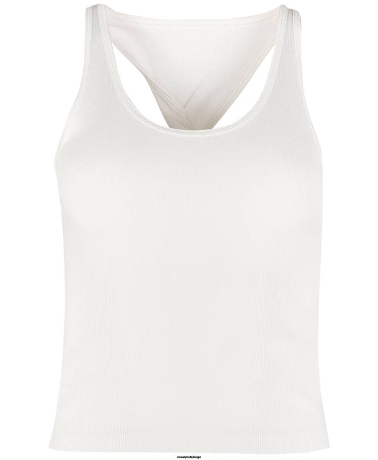 Sweaty Betty kleding R26N851 lelie wit mergel vrouwen lente naadloze tanktop