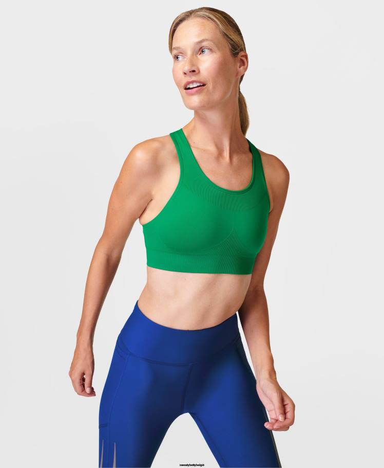 Sweaty Betty kleding R26N457 elektro groen vrouwen uithoudingsvermogen sportbeha