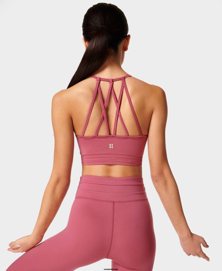 Sweaty Betty kleding R26N620 omgevings roze vrouwen Spirit-hervormde yoga-bh